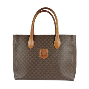 Celine handbag brown Macadam coated canvas